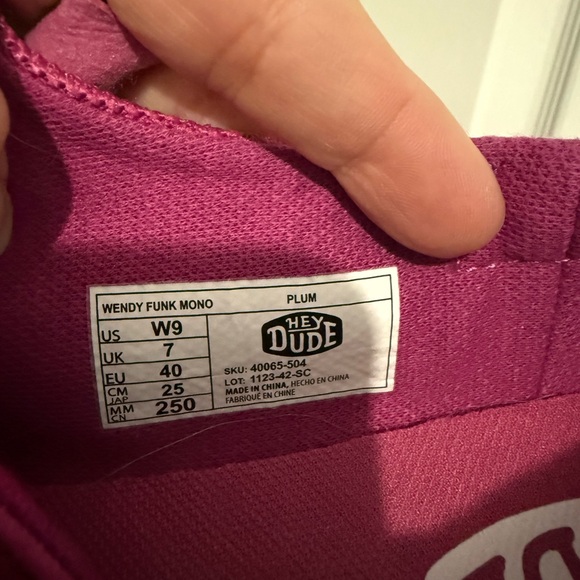 Hey Dude Plum Slip-On Shoes - Picture 4 of 4